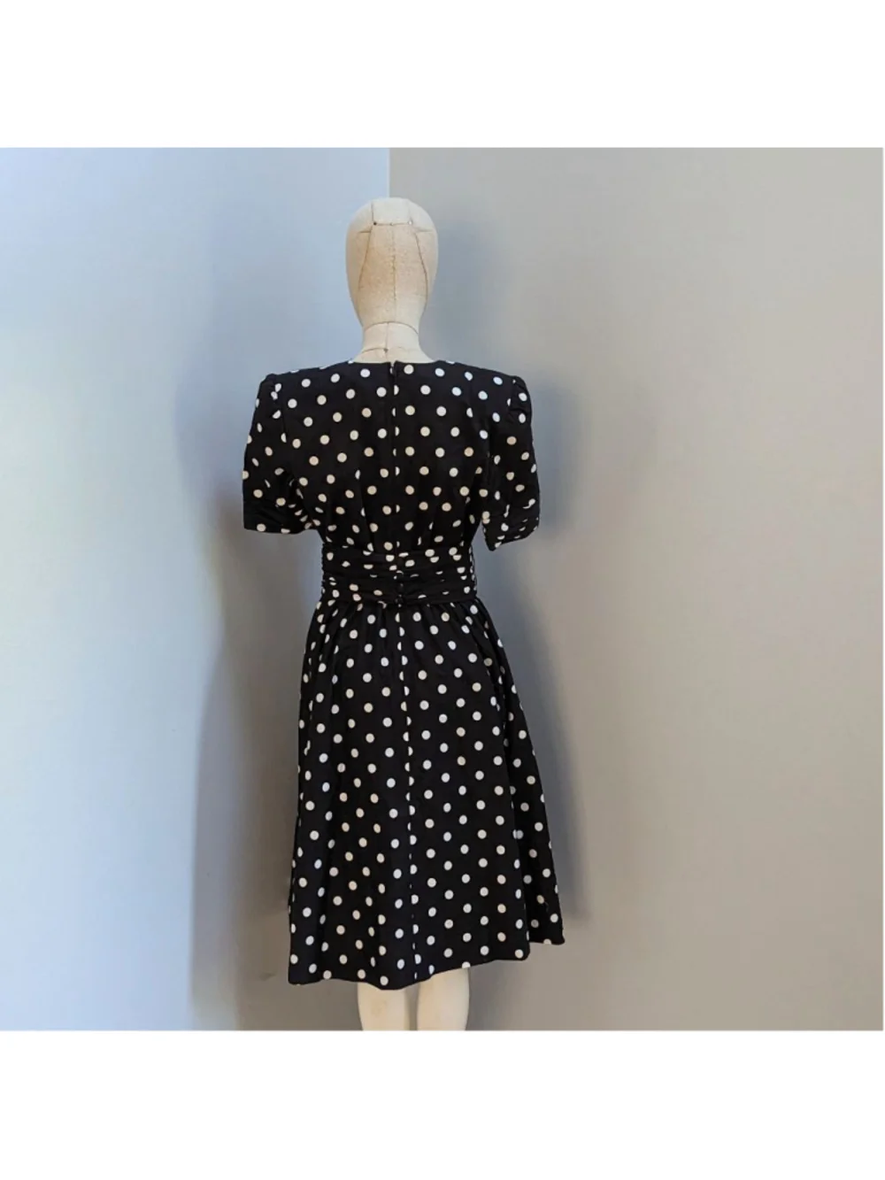 The Kollection Ltd. Vintage Black and White Polka Dot Dress Size 6